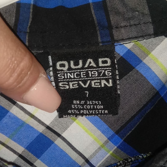 Quad Seven Boys Size 7 Button up Shirt boys Size 7 - Picture 3 of 9
